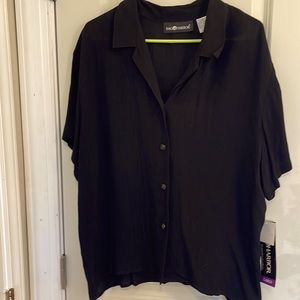 2 piece black casual skirt suite.